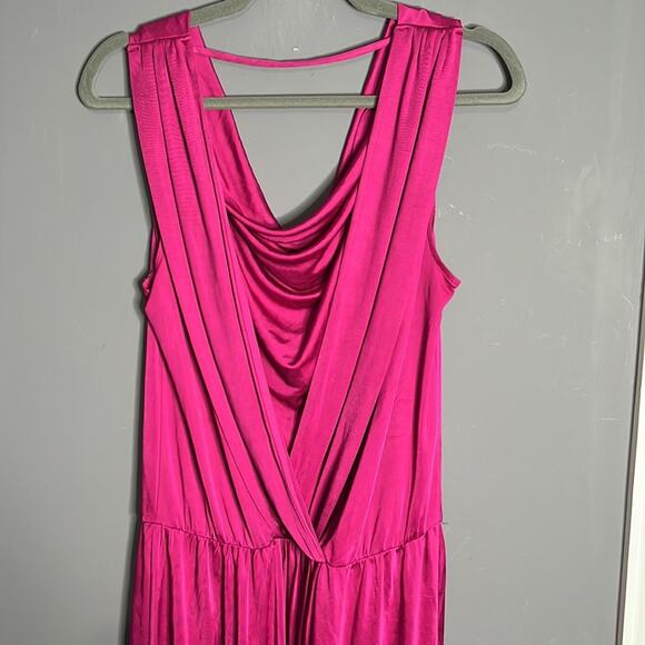 Express Dark Purple Drapey Sleeveless Dress Size Medium - Picture 5 of 10